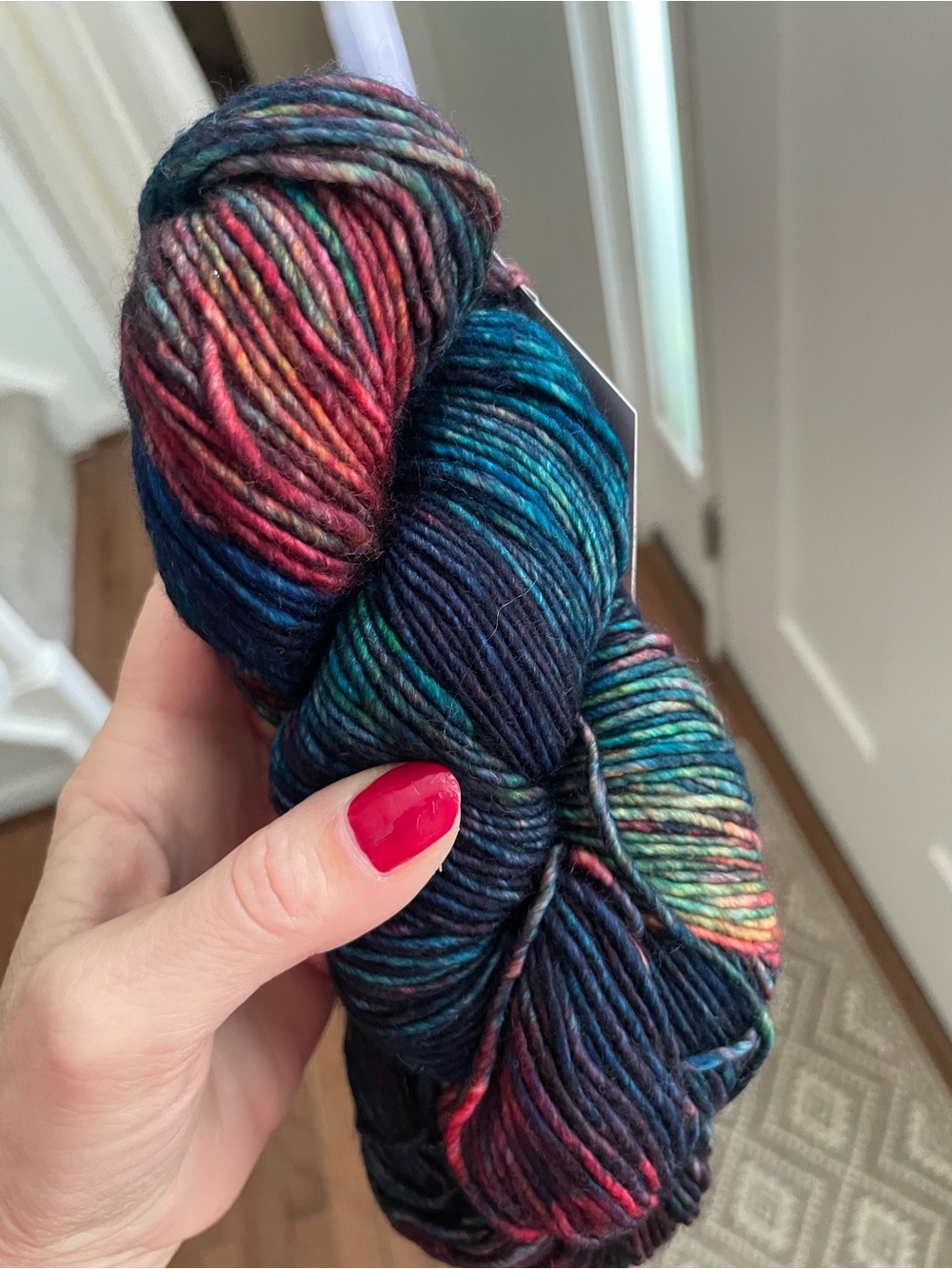 Malabrigo Washted Hand-Dyed Multicolor Yarn Deep Jewel Tones bundle of 3 skeins